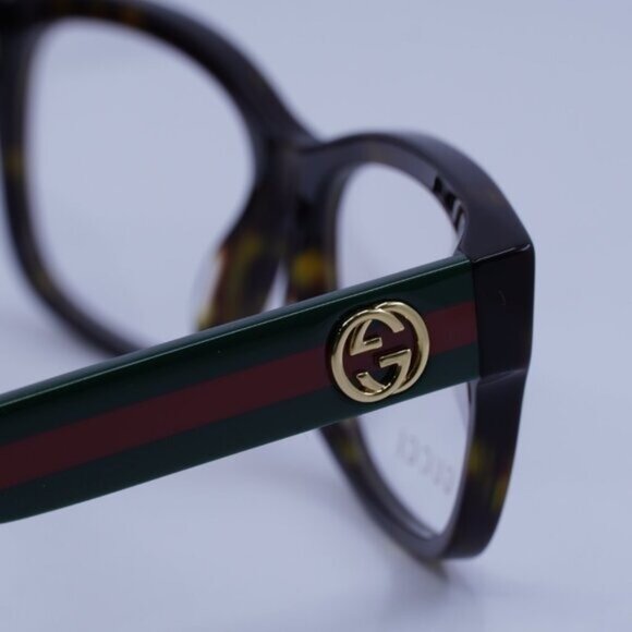Gucci GG0278O 012 Eyeglasses Havana 55mm Rectangle Frame - Picture 9 of 11